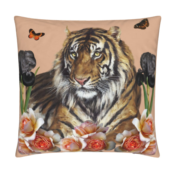 Mr Tiger Velvet Cushion Cover