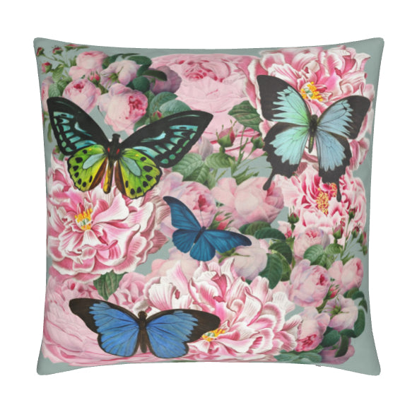 Butterfly Bliss Velvet Cushion Cover