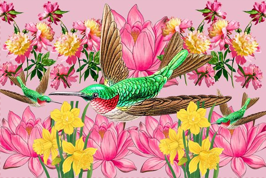 Radiant Hummingbird Pillowcase