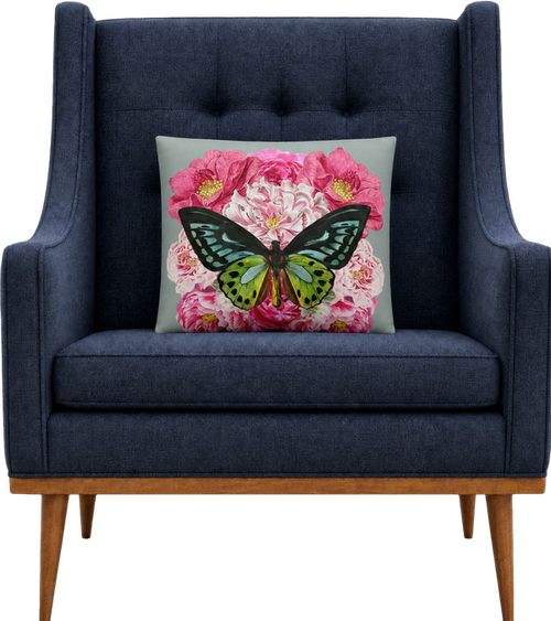 Butterfly Bliss Velvet Cushion Cover