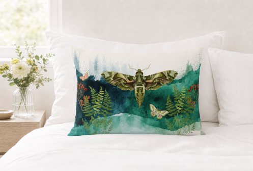 Emerald Moth Pillowcase