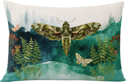 Emerald Moth Pillowcase