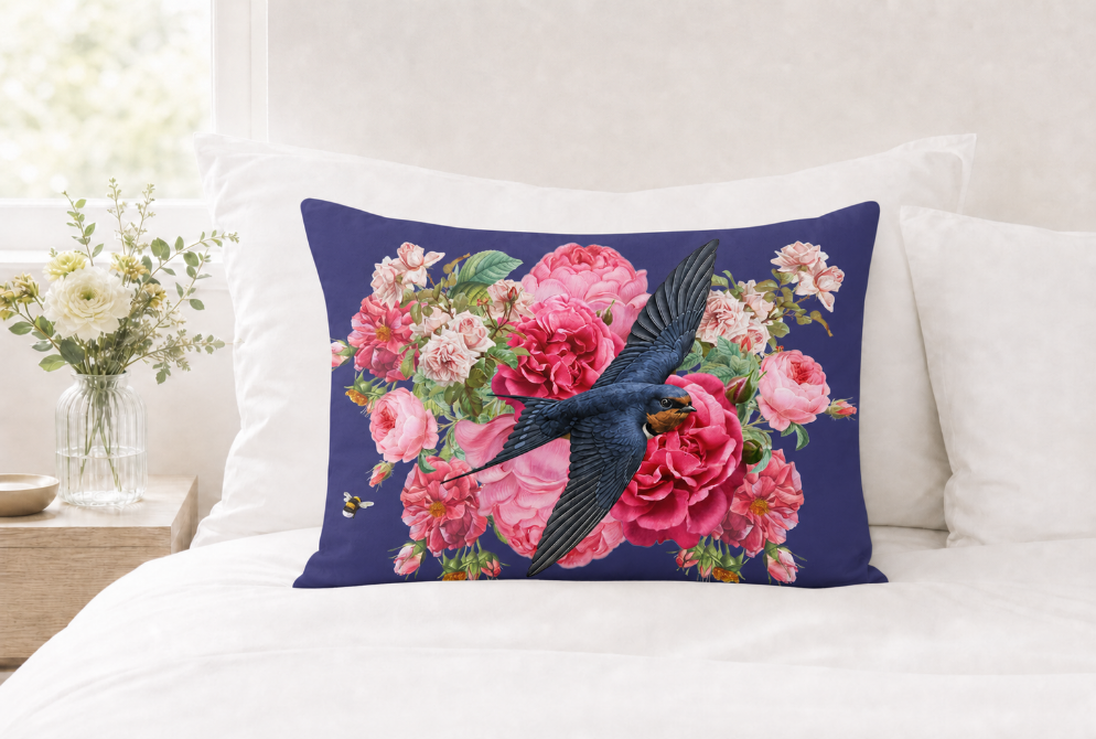 Joyous Swallow Pillowcase